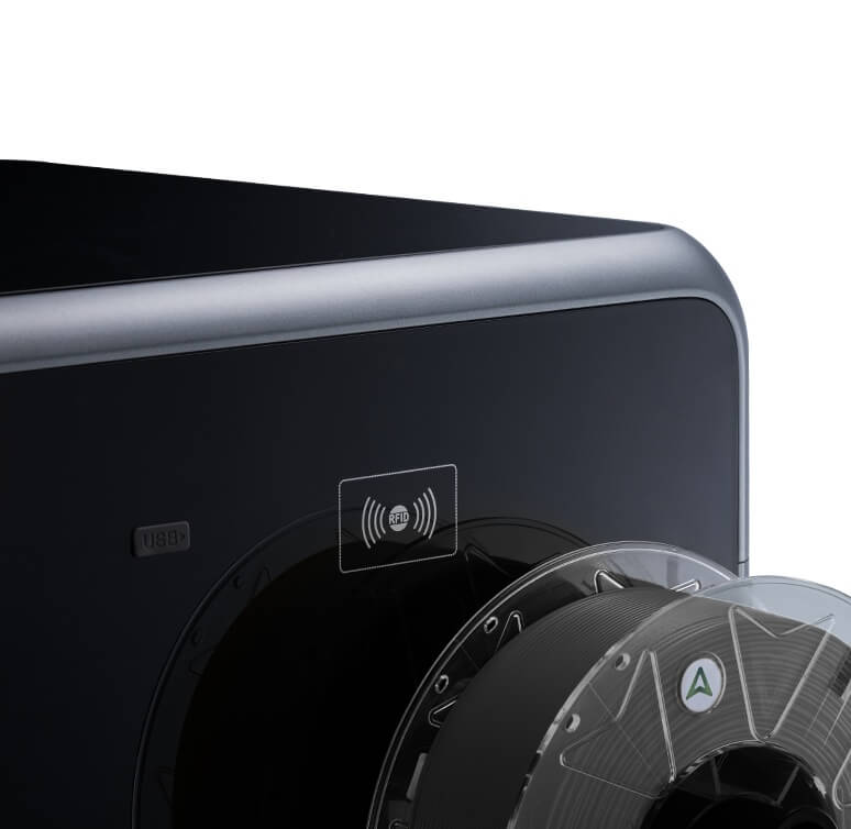 Вбудований RFID-зчитувач, що автоматично виявляє та застосовує налаштування філаменту.